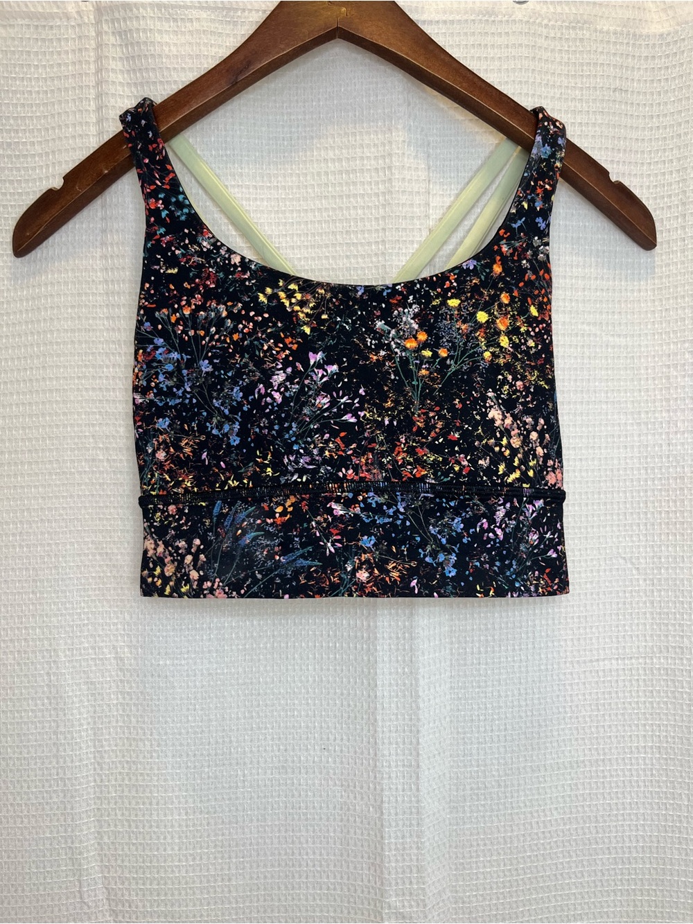 Lululemon Free To Be Bra High Neck Longline Flowerescent Women’s 4